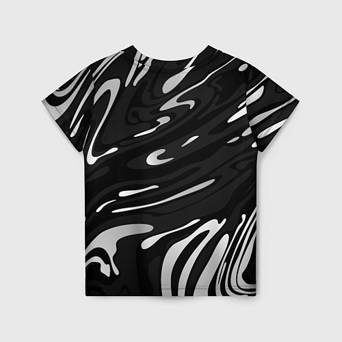 Детская футболка Мерседес АМГ - белые волны / 3D-принт – фото 2