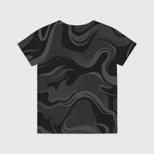 Детская футболка Ведьмак - Серые волны / 3D-принт – фото 2