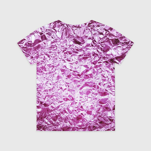 Детская футболка Сверкающая розовая фактура фольги / 3D-принт – фото 2