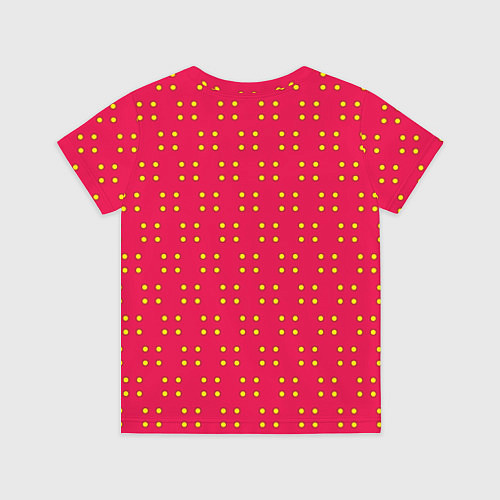 Детская футболка Паттерн желтые точки / 3D-принт – фото 2