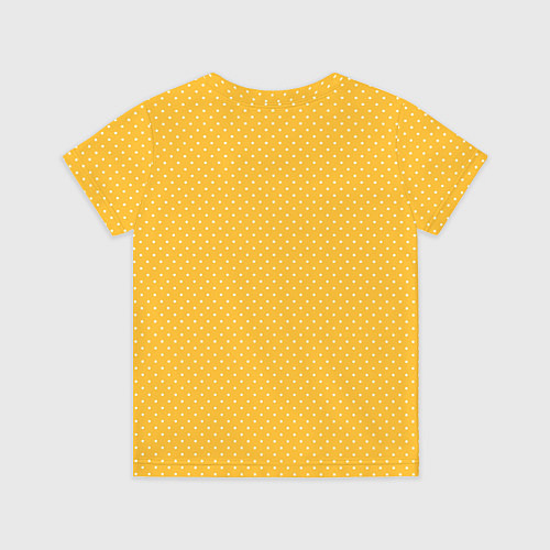 Детская футболка Жёлтый в белый маленький горошек / 3D-принт – фото 2