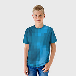 Футболка детская Minecraft water cubes, цвет: 3D-принт — фото 2