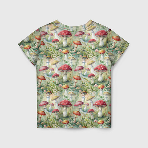 Детская футболка Дикие грибы лесные мухоморы / 3D-принт – фото 2
