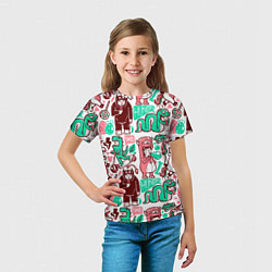 Футболка детская Dino hungry, цвет: 3D-принт — фото 2