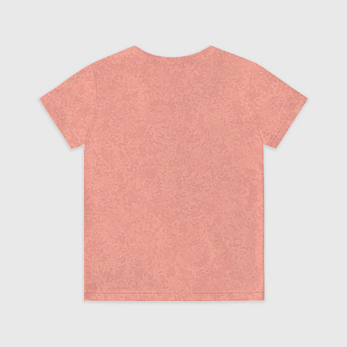 Детская футболка Однотонный персиковый текстура / 3D-принт – фото 2