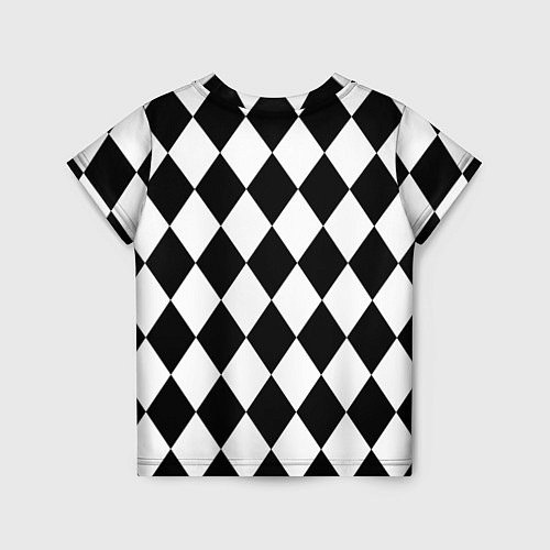 Детская футболка Арлекин черно-белый / 3D-принт – фото 2