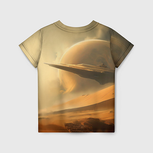 Детская футболка Пустыня и космический корабль - Дюна / 3D-принт – фото 2