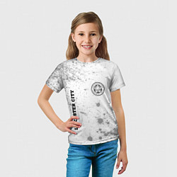 Футболка детская Leicester City sport на светлом фоне вертикально, цвет: 3D-принт — фото 2