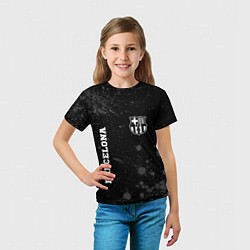 Футболка детская Barcelona sport на темном фоне вертикально, цвет: 3D-принт — фото 2