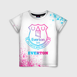 Футболка детская Everton neon gradient style, цвет: 3D-принт