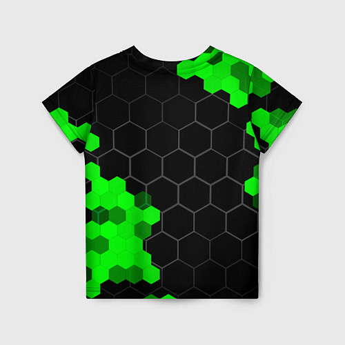 Детская футболка Great Wall green sport hexagon / 3D-принт – фото 2