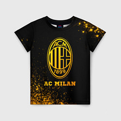 Футболка детская AC Milan - gold gradient, цвет: 3D-принт