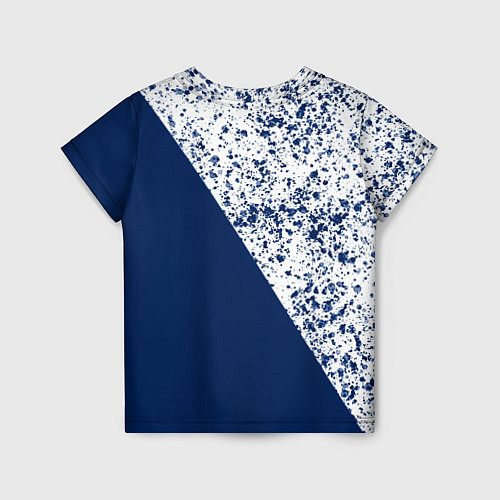 Детская футболка Сине-белый пополам / 3D-принт – фото 2