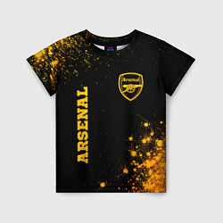 Футболка детская Arsenal - gold gradient вертикально, цвет: 3D-принт