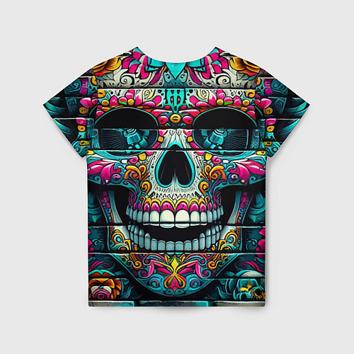 Детская футболка Cool skull - graffiti ai art / 3D-принт – фото 2