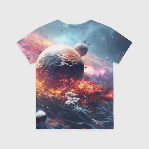 Детская футболка Космическое столкновение планет / 3D-принт – фото 2
