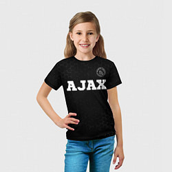 Футболка детская Ajax sport на темном фоне посередине, цвет: 3D-принт — фото 2