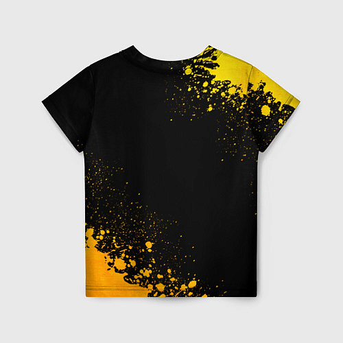 Детская футболка AC Milan - gold gradient вертикально / 3D-принт – фото 2