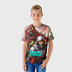 Футболка детская Abiotic Factor и разные монстры, цвет: 3D-принт — фото 2