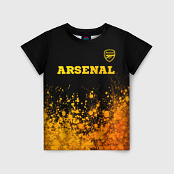 Футболка детская Arsenal - gold gradient посередине, цвет: 3D-принт