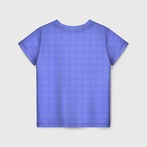 Детская футболка Умеренный аспидно-синий клетчатый / 3D-принт – фото 2