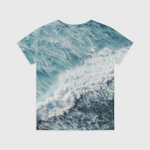 Детская футболка Морская бирюзовая волна / 3D-принт – фото 2