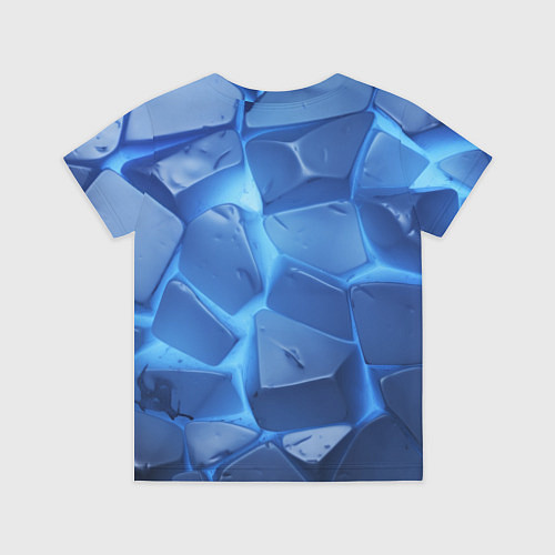 Детская футболка Синие ледяные плиты с разломом / 3D-принт – фото 2