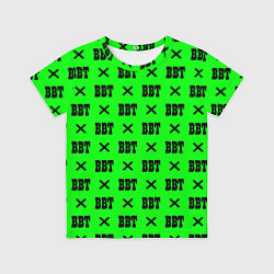 Футболка детская BBT logo green steel, цвет: 3D-принт