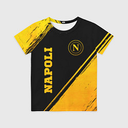 Футболка детская Napoli - gold gradient вертикально, цвет: 3D-принт