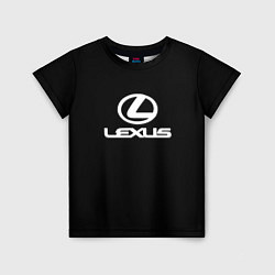 Футболка детская Lexus white logo, цвет: 3D-принт