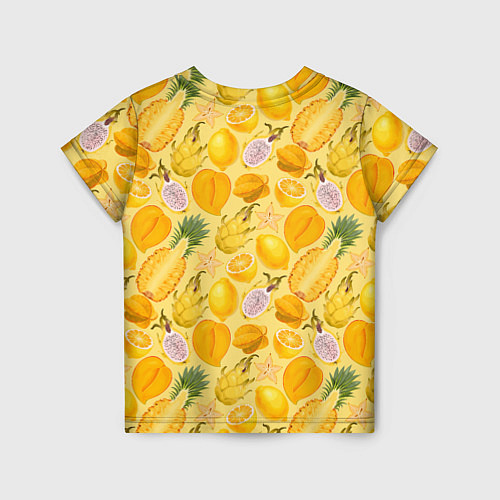 Детская футболка Экзотические фрукты узор / 3D-принт – фото 2
