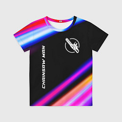 Футболка детская Chainsaw Man speed anime lights, цвет: 3D-принт