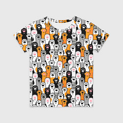 Футболка детская Кошачьи лапы, цвет: 3D-принт