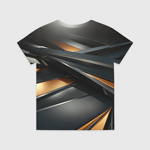 Детская футболка Черная абстракция геометрия / 3D-принт – фото 2