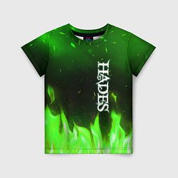 Футболка детская Logo Hades green hell fire, цвет: 3D-принт