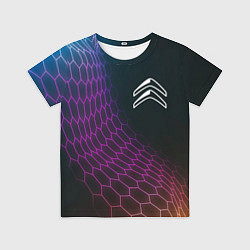 Футболка детская Citroen neon hexagon, цвет: 3D-принт