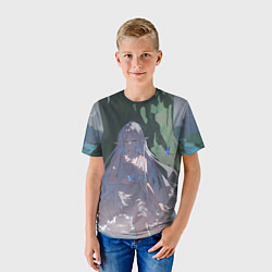 Футболка детская Фрирен под деревом, цвет: 3D-принт — фото 2