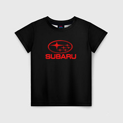 Футболка детская Subaru red logo, цвет: 3D-принт