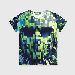 Футболка детская Cyber face - ai art fantasy, цвет: 3D-принт