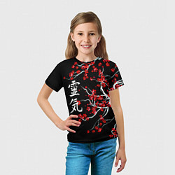 Футболка детская Цветы сакуры, цвет: 3D-принт — фото 2