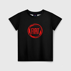 Футболка детская FIAT logo red, цвет: 3D-принт