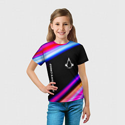 Футболка детская Assassins Creed speed game lights, цвет: 3D-принт — фото 2