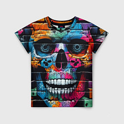 Футболка детская Crazy color skull - graffiti, цвет: 3D-принт