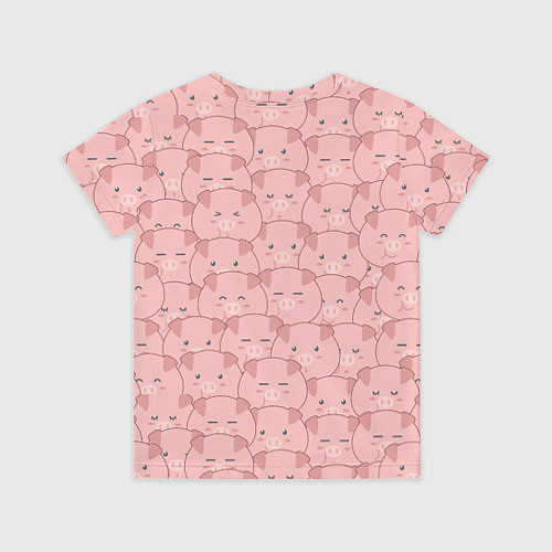 Детская футболка Свинки паттерн / 3D-принт – фото 2
