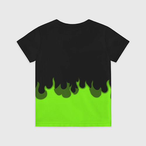 Детская футболка Xbox green fire / 3D-принт – фото 2