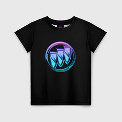 Футболка детская Buick logo neon, цвет: 3D-принт