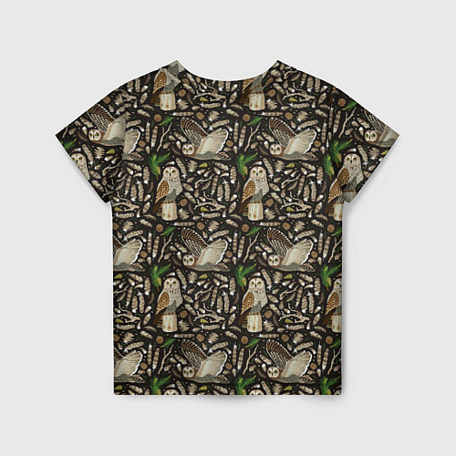 Детская футболка Совы в сосновом лесу / 3D-принт – фото 2