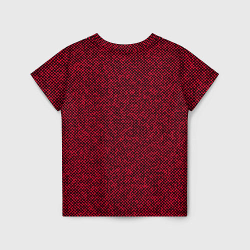 Детская футболка Текстурированный красно-чёрный / 3D-принт – фото 2