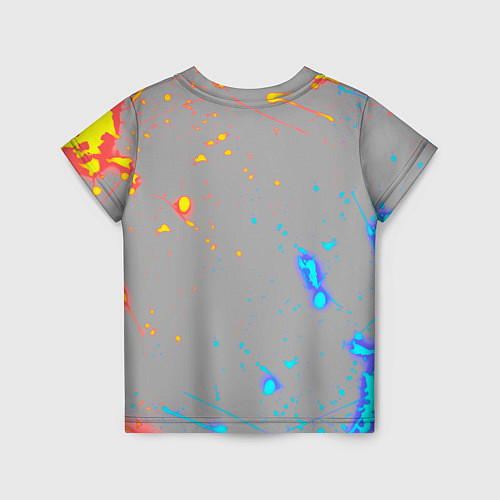 Детская футболка Герб рф огонь краски / 3D-принт – фото 2