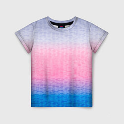 Футболка детская Tie-dye color gradient: pink-blue, цвет: 3D-принт